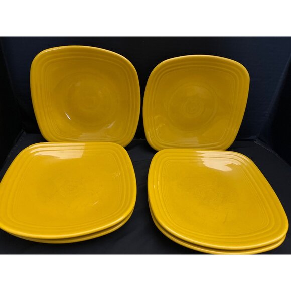Fiesta Ware 9” Plate Marigold Set of 6 by Homer Laughlin